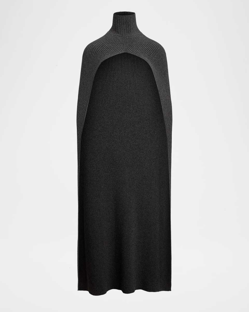 Turtleneck Cashmere High-Low Cape